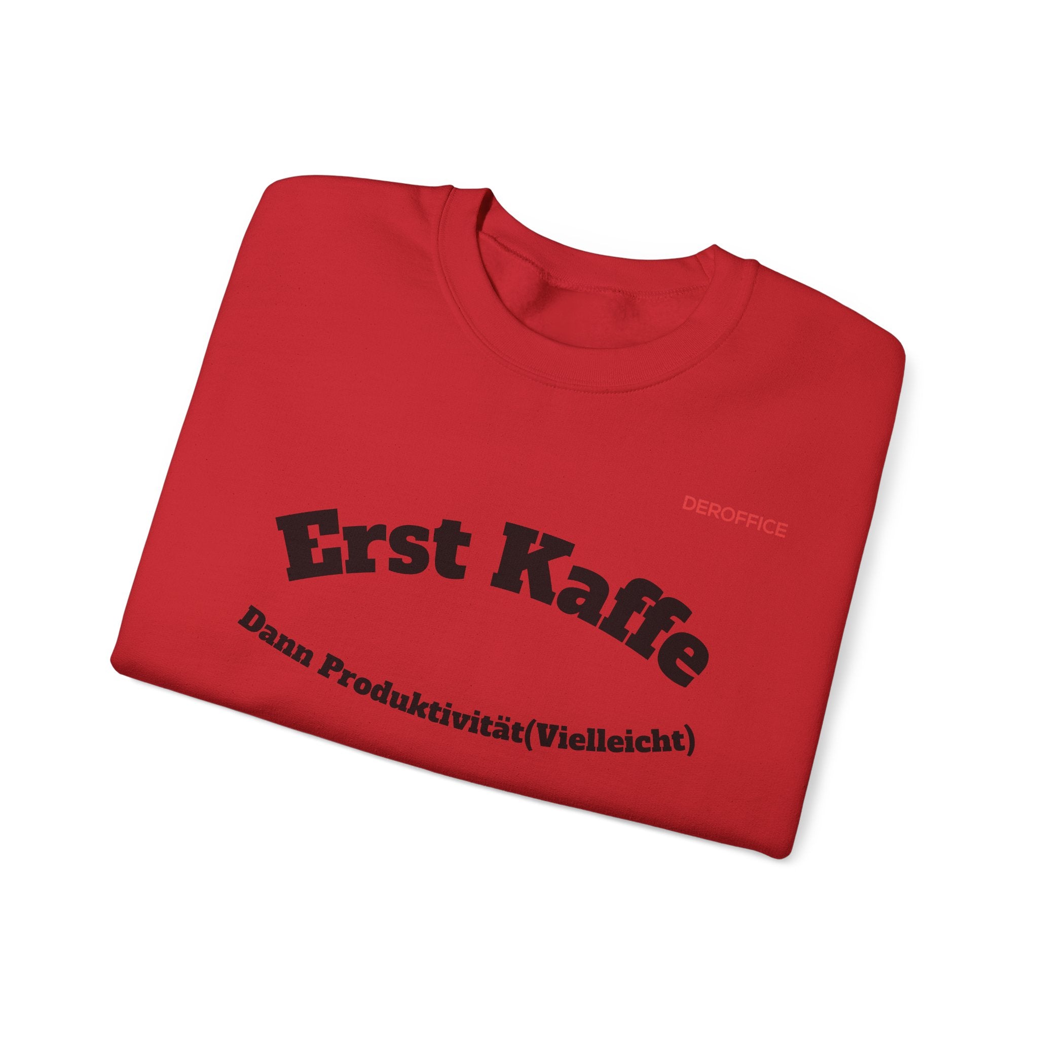 Lustiger Sprüche Pullover – Erst Kaffe, dann Produktivität (Vielleicht) | Geschenk für Kollegen & Büro